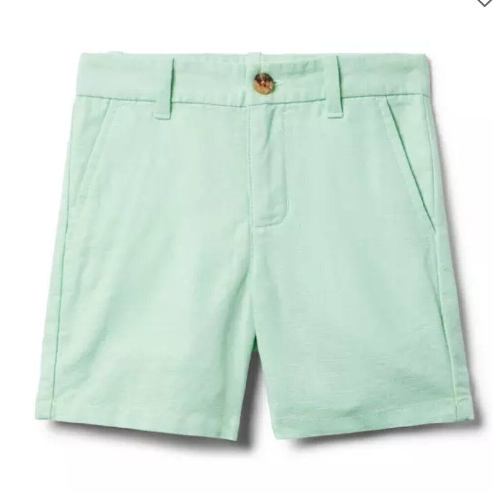 Janie and Jack 100049169 Mint green Linen-Cotton Short size 6-12 m NWT